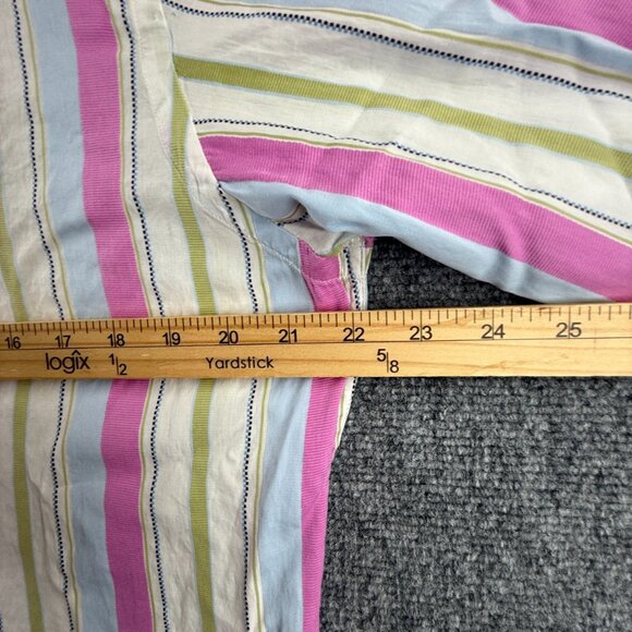 Etro Milano Italy Colorful Pink Green Bold Button Up Shirt Long Sleeve Size 40 - Picture 6 of 16